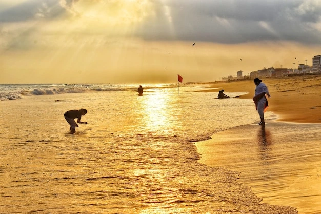 Beautiful coastal view representing Puri shore